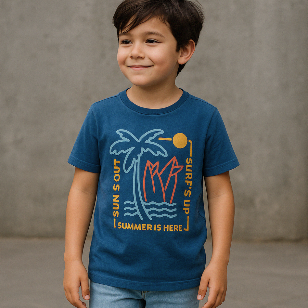 Polo Niño Surf´Up - Azul (100% algodón)