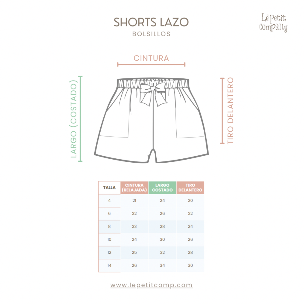 Short Niña Lazo Arena