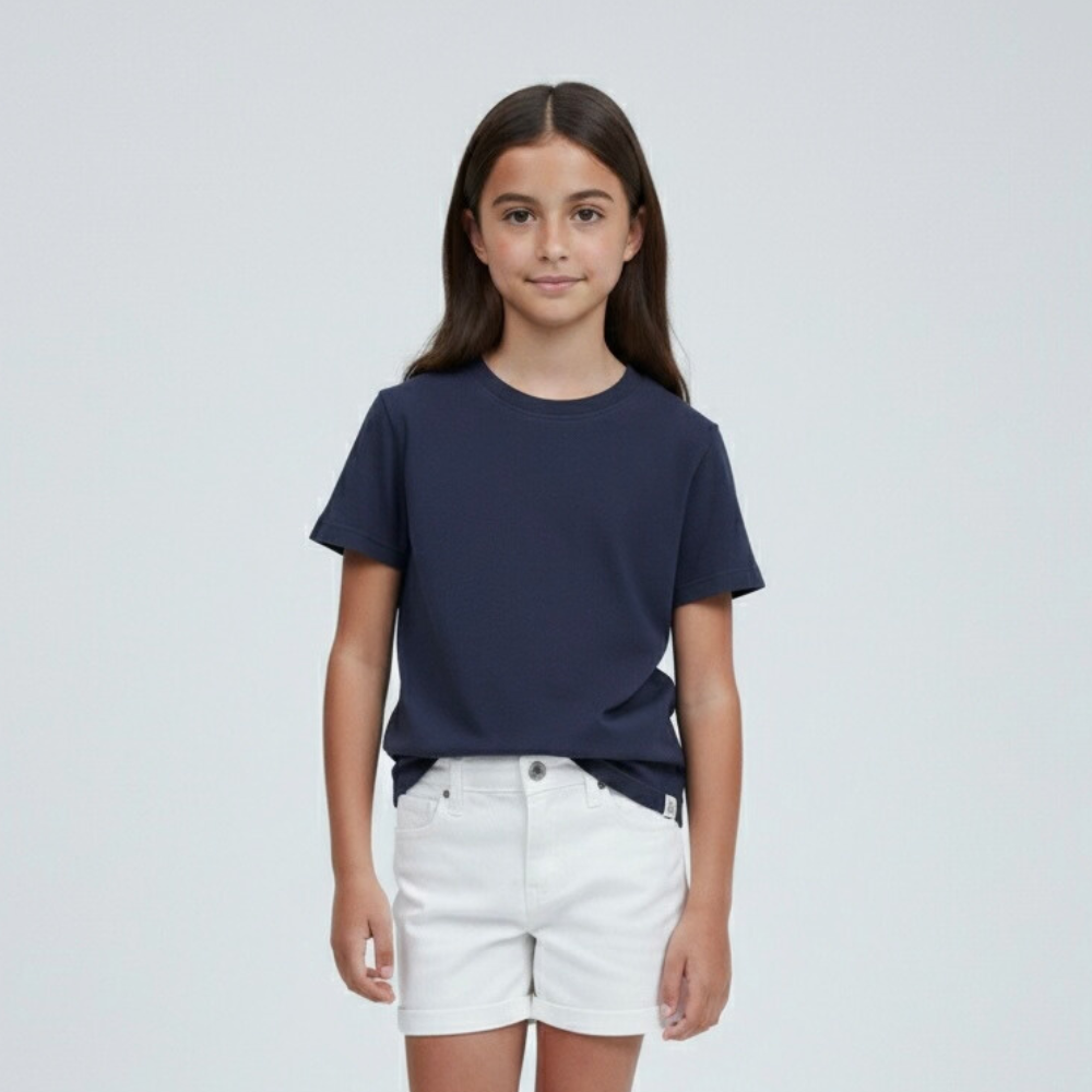 Polo Niño Niña Algodón - Azul