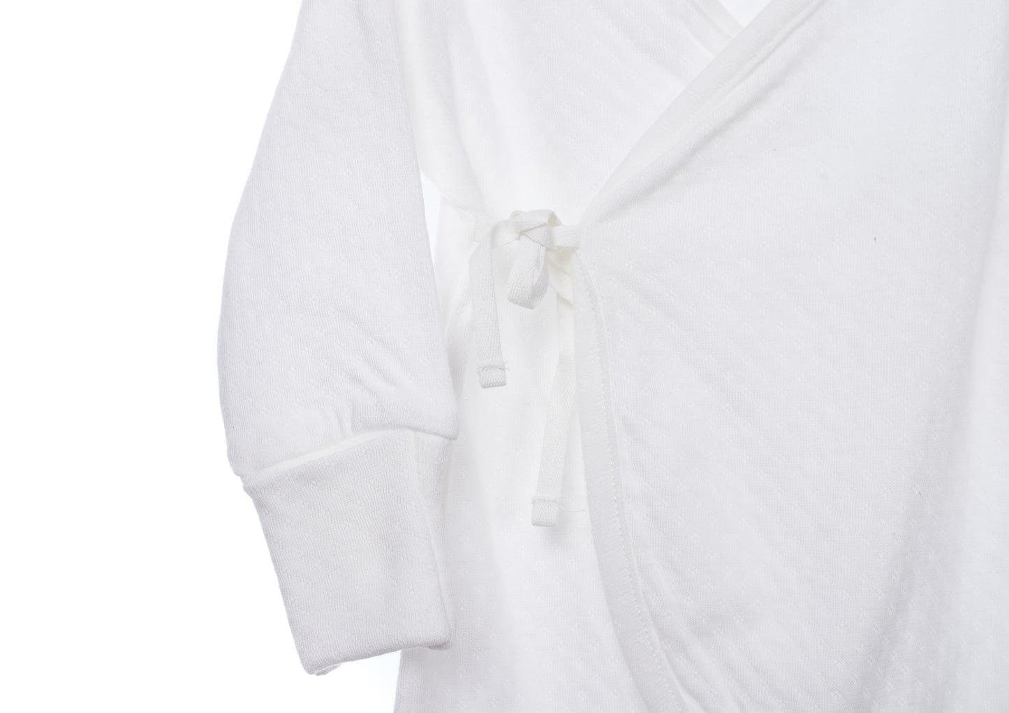Enterizo Bebé Kimono Pointelle - Ecowhite (Algodón Orgánico)