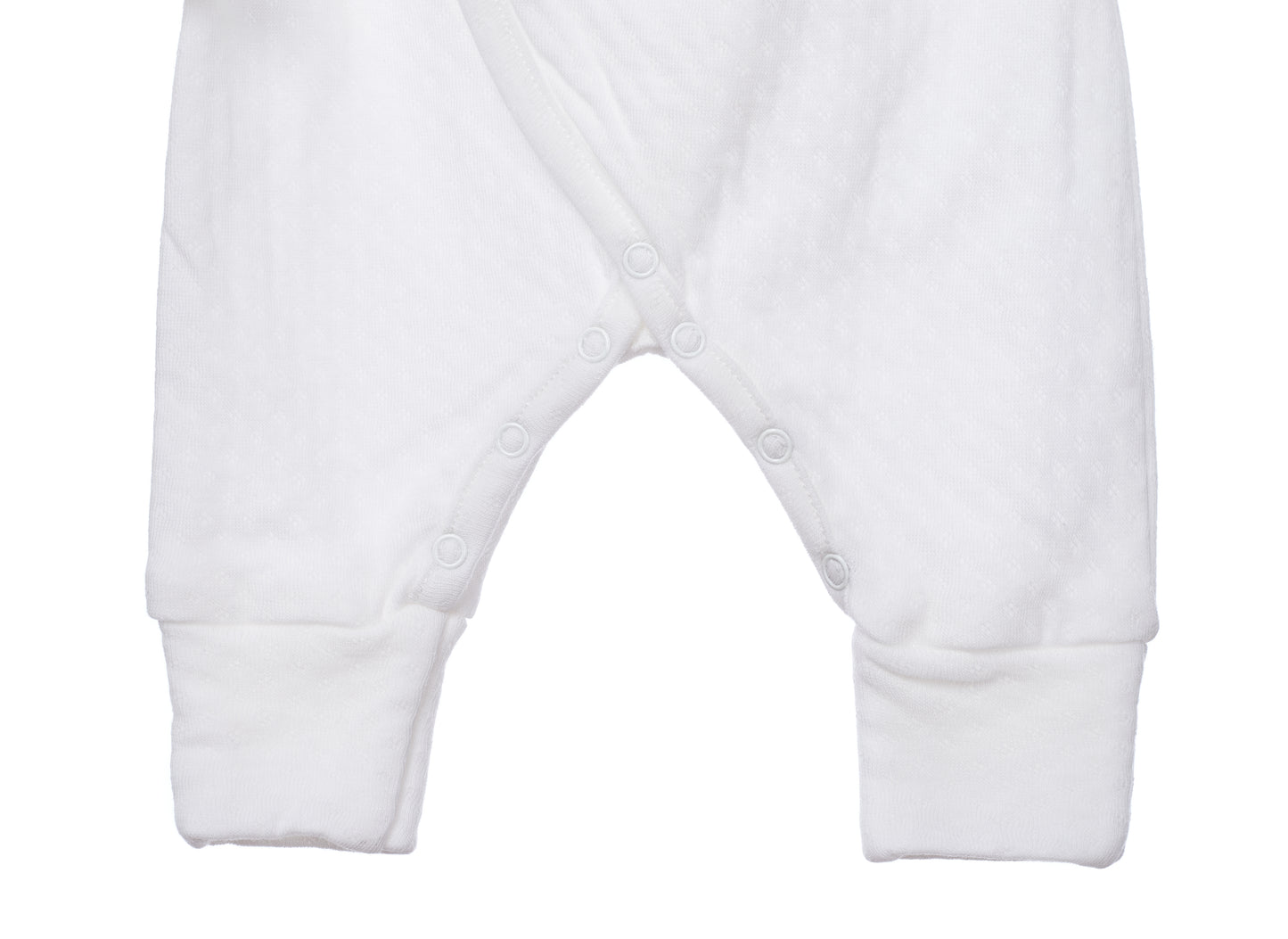 Enterizo Bebé Kimono Pointelle - Ecowhite (Algodón Orgánico)