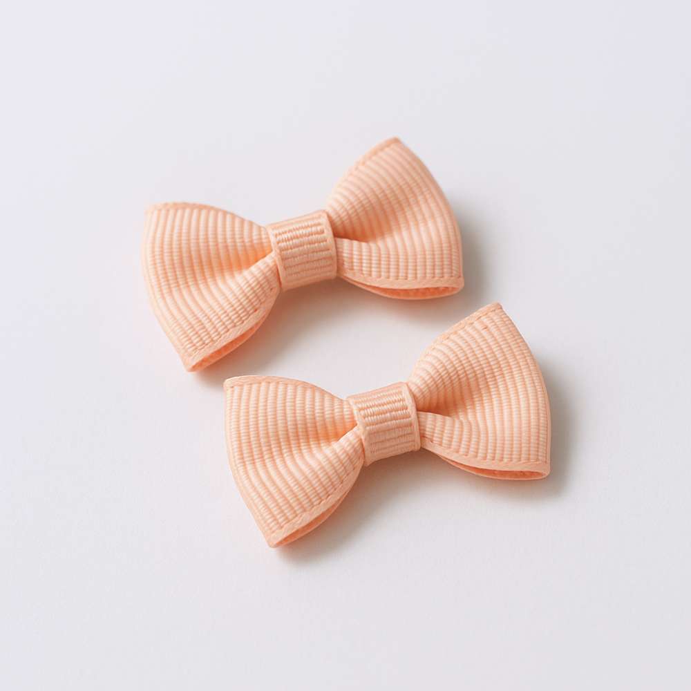 Mini Ganchos Cabello Niña Peach (2 unidades)