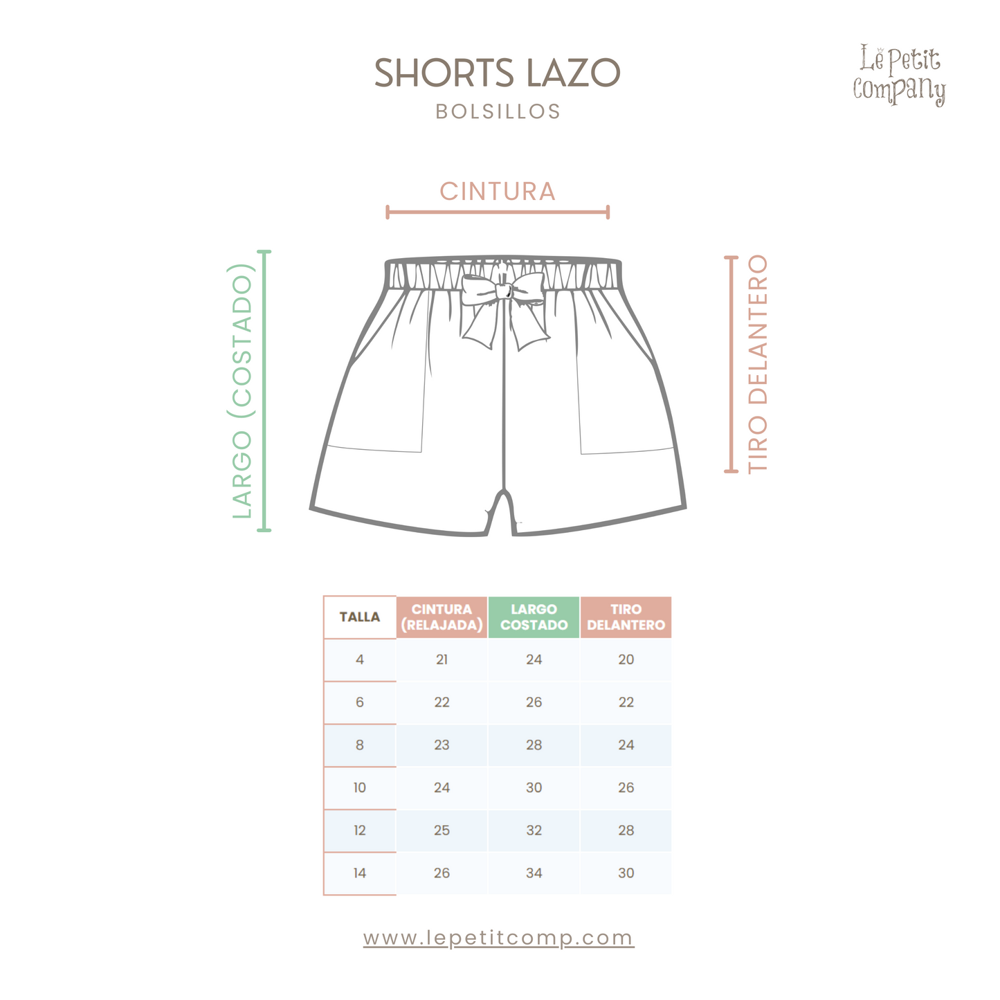 Short Niña Lazo Menta