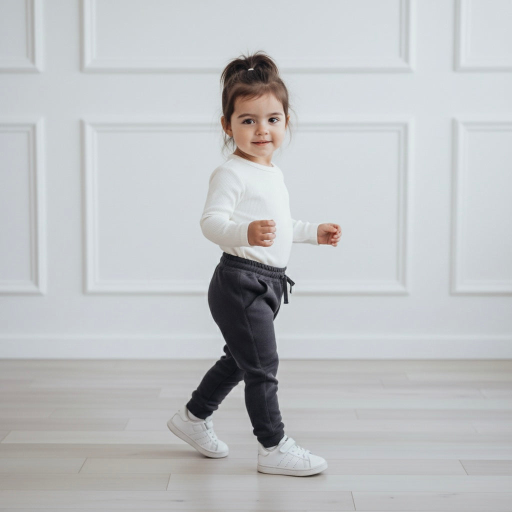 Jogger Buzo Niña Niño Charcoal (French Terry)