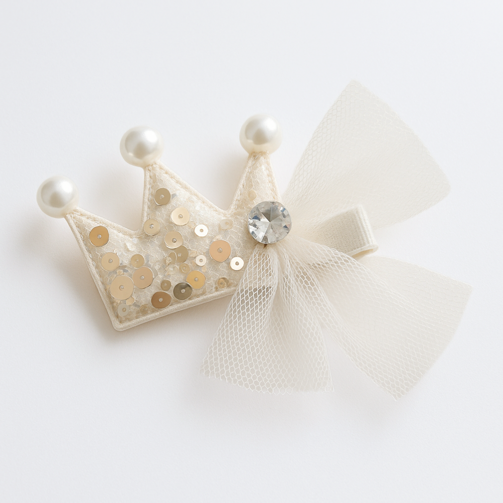 Gancho Cabello Niña Crown (Oat)