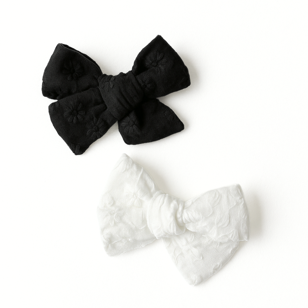 Ganchos Lazos Cabello Niña x 2 (Broderie)