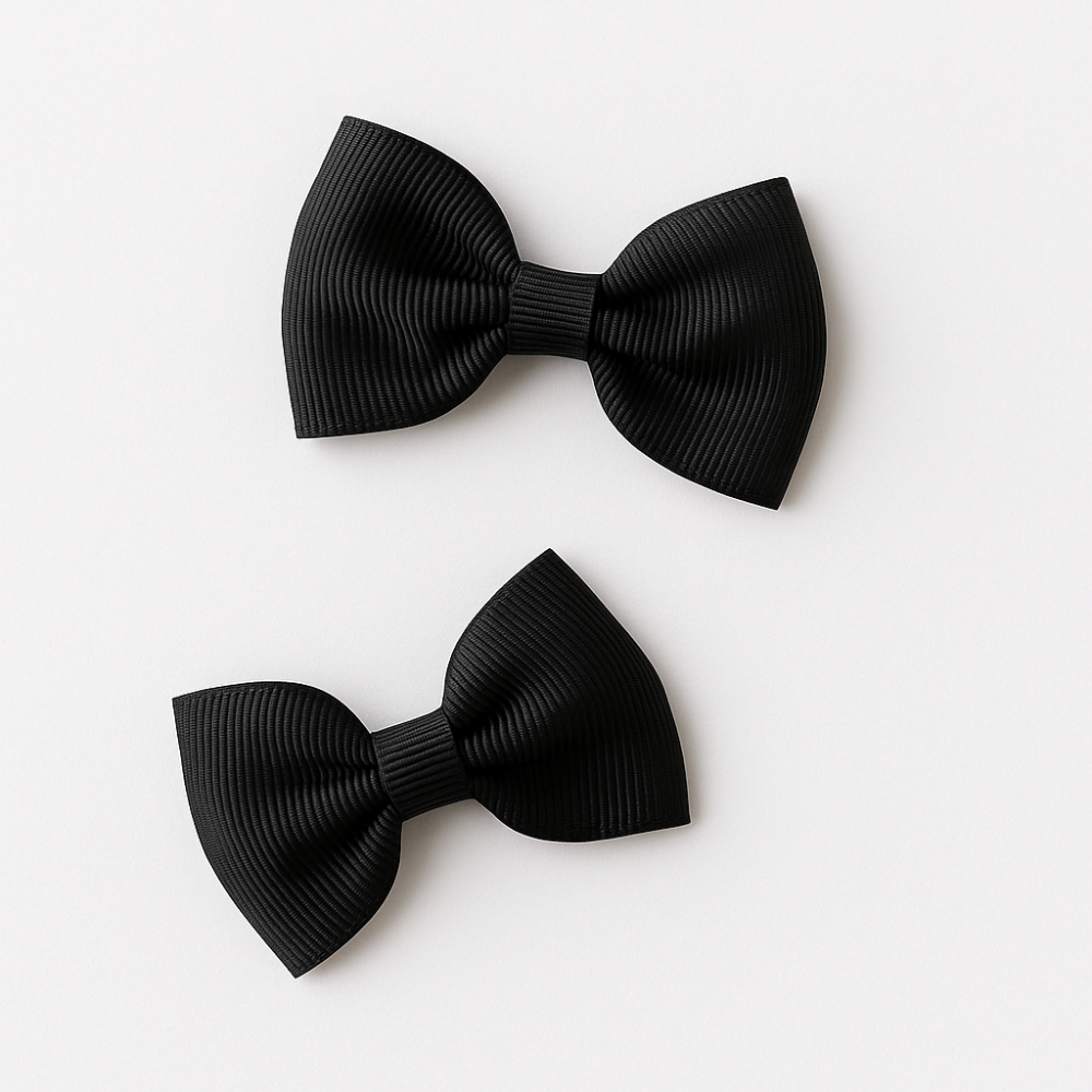 Ganchos Cabello Niña x 2 Bow (Negro)