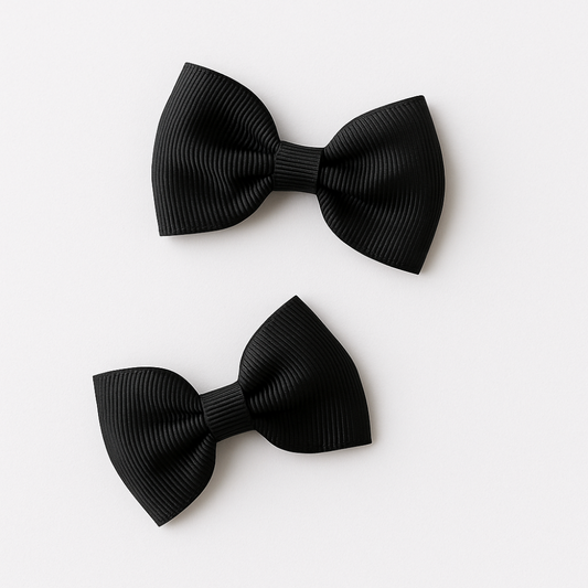 Ganchos Cabello Niña x 2 Bow (Negro)