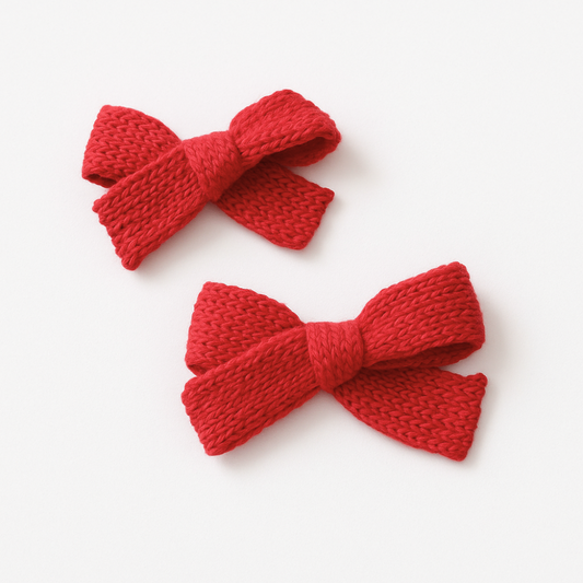 Ganchos Cabello Niña x 2 Knit (Rojo)