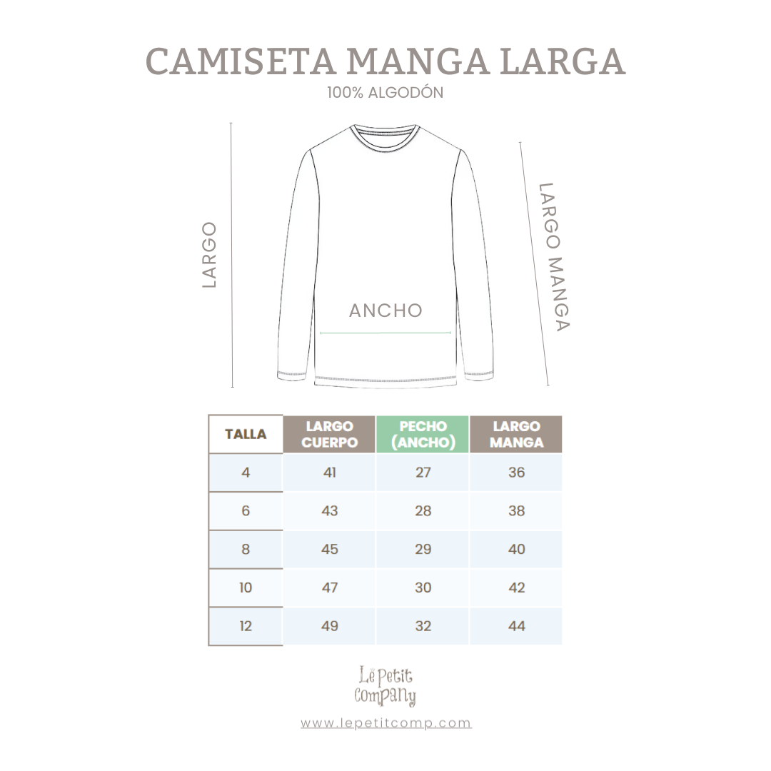 Camiseta Polo Manga Larga Niño Niña (100% Algodón)