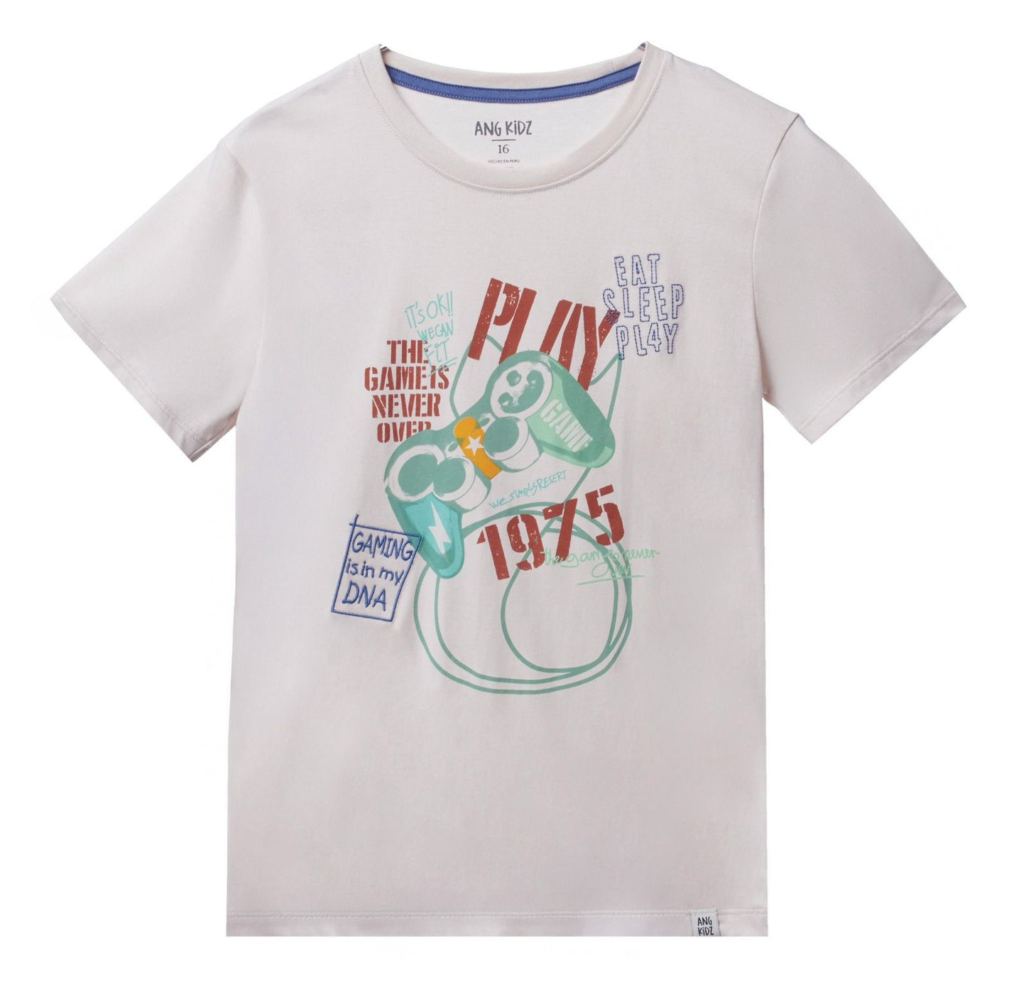 Polo Niño Gaming - Gris (100% algodón)