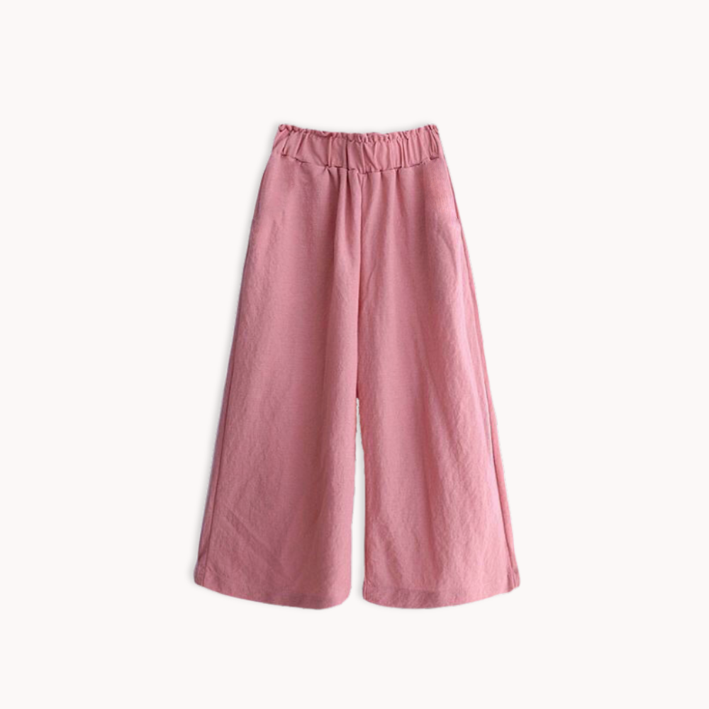 Palazo Pantalón Flare Niña - Palo Rosa 1 - Le Petit Company
