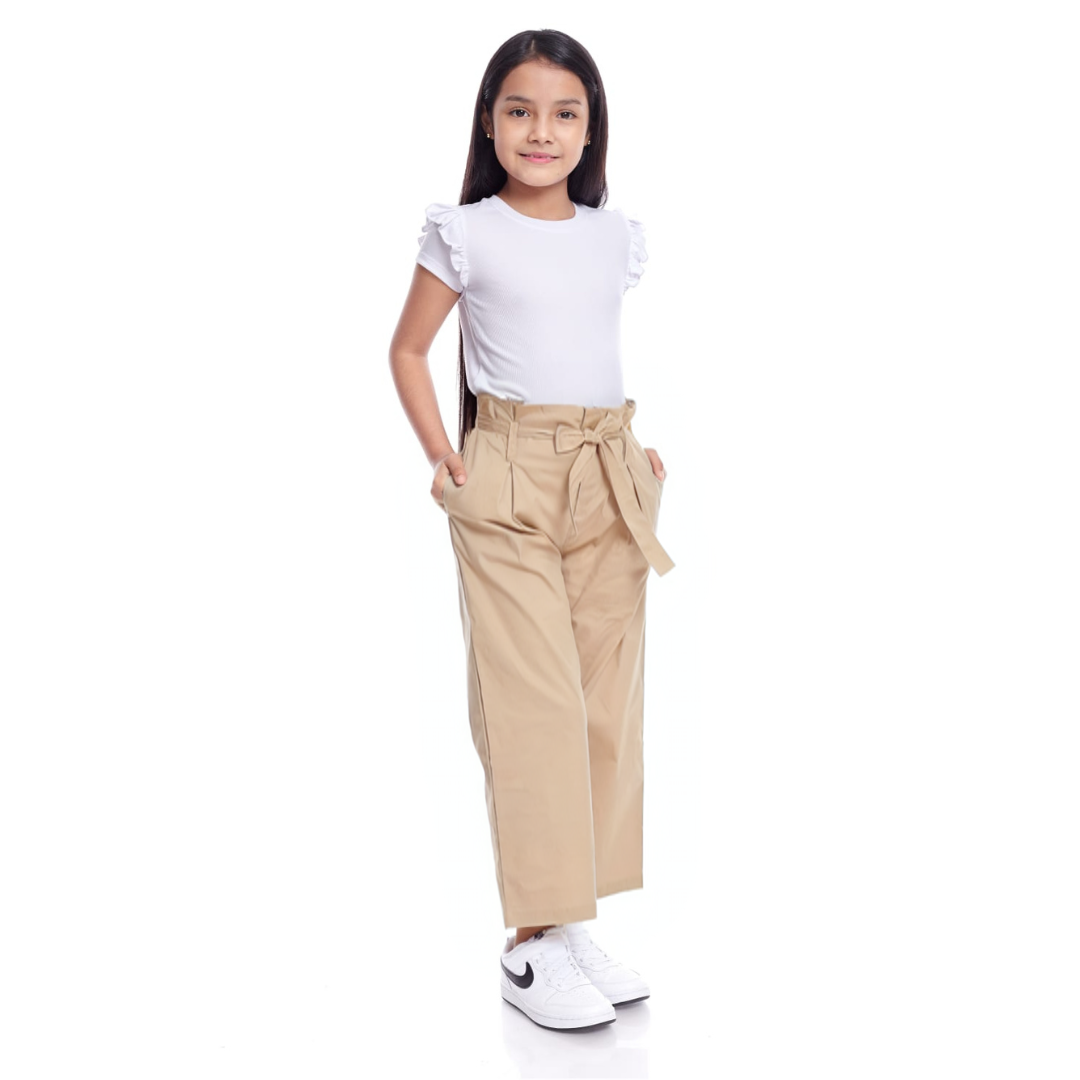 Pantalón Culotte Niña Lazo - Arena - Le Petit Company