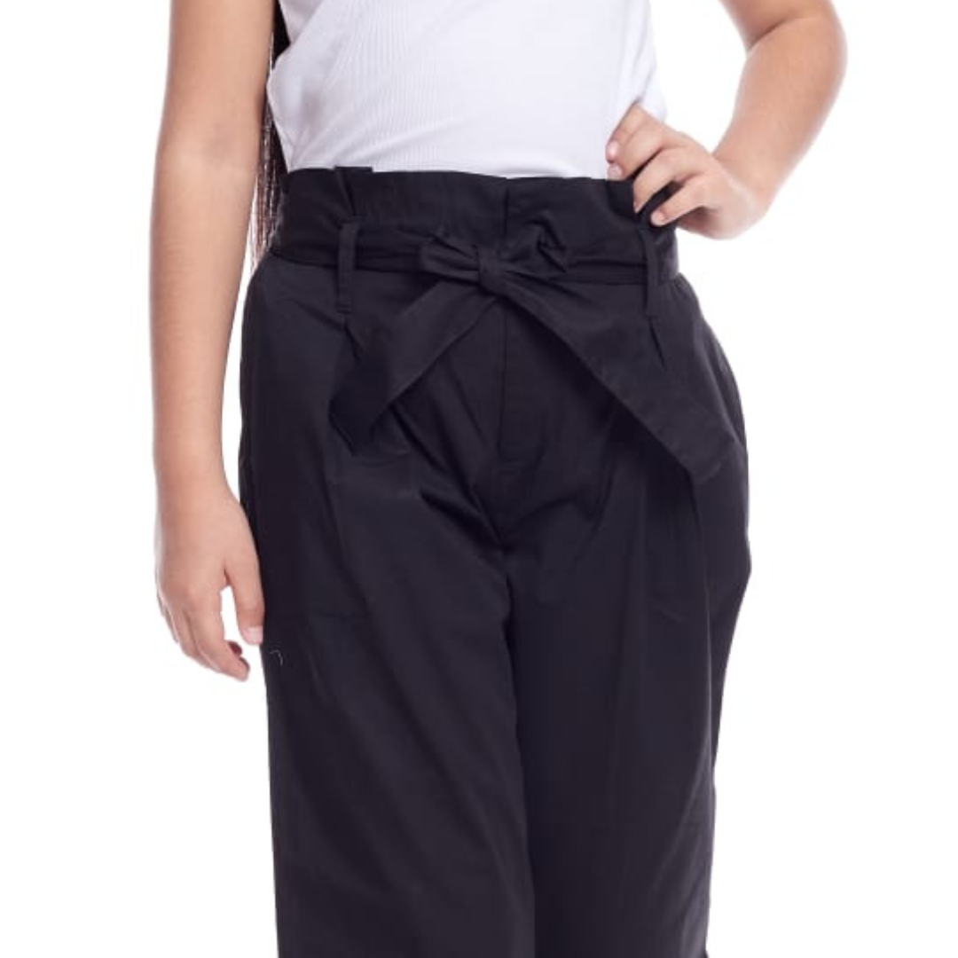 Pantalón Culotte Niña Lazo 2 - Negro - Le Petit Company