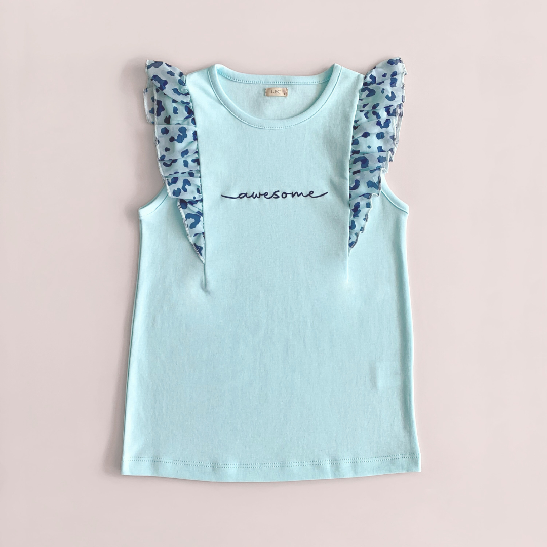 Polo Niña Awesome Aqua (100% Algodón) - Le Petit Company