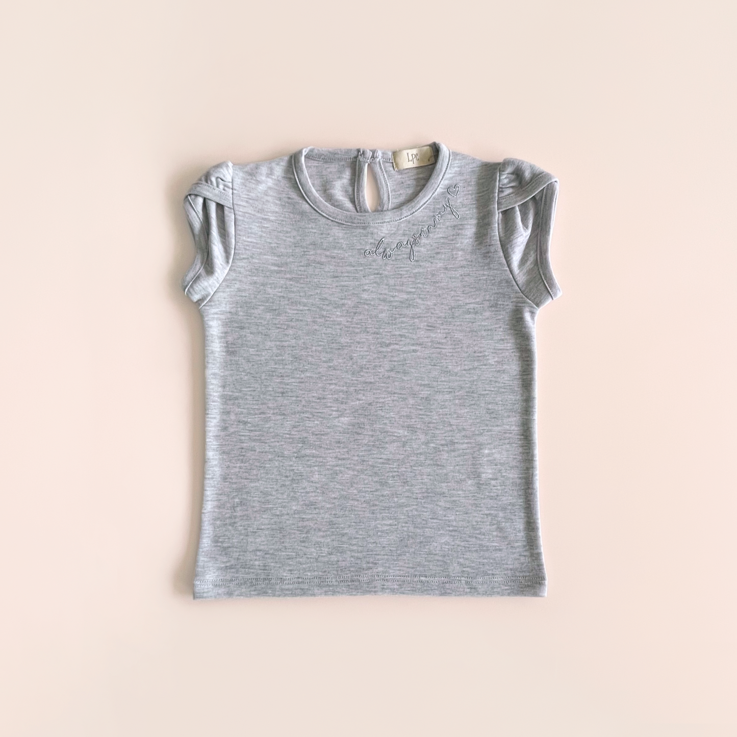 Polo Niña "Always in my 🤍" Gris (100% algodón) - Le Petit Company