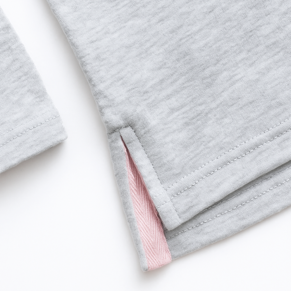 Polo Niña Gris Bordado (100% algodón)