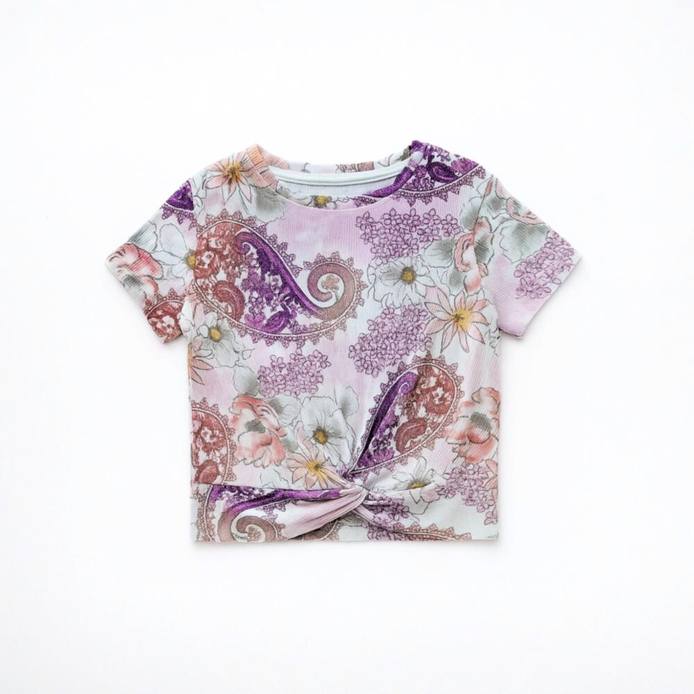 Polo Niña Rib Nudo (Lila - Rosa)