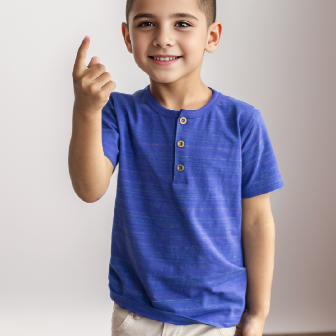 Polo azul niño hotsell