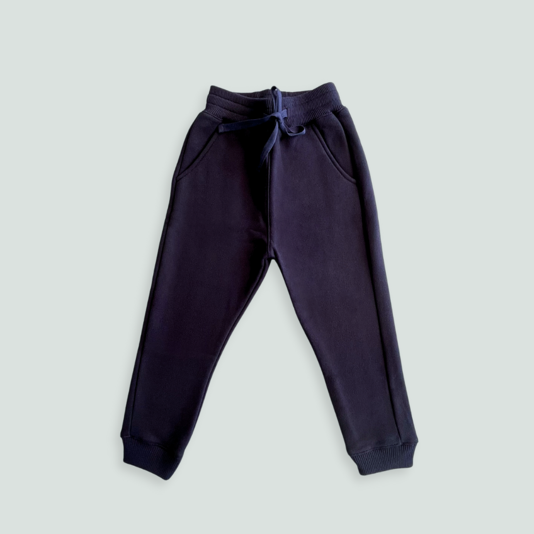 Jogger Buzo Niña Niño Navy Azul (Afranelado - 100% Algodón)