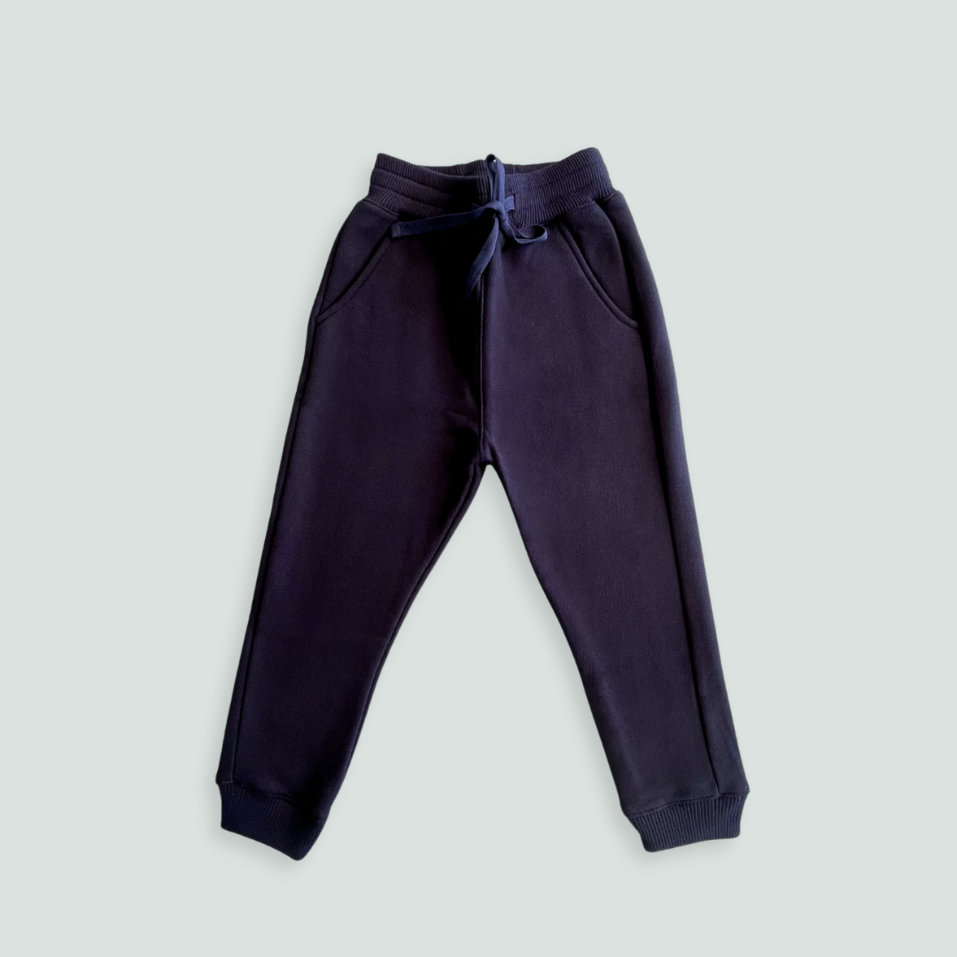 Jogger Buzo Niña Niño Navy Azul (Afranelado - 100% Algodón) - Le Petit Company