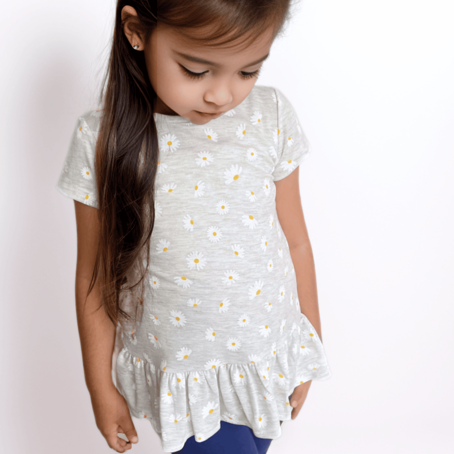 Polo Niña Daisy (Gris) 100% Algodón - Le Petit Company