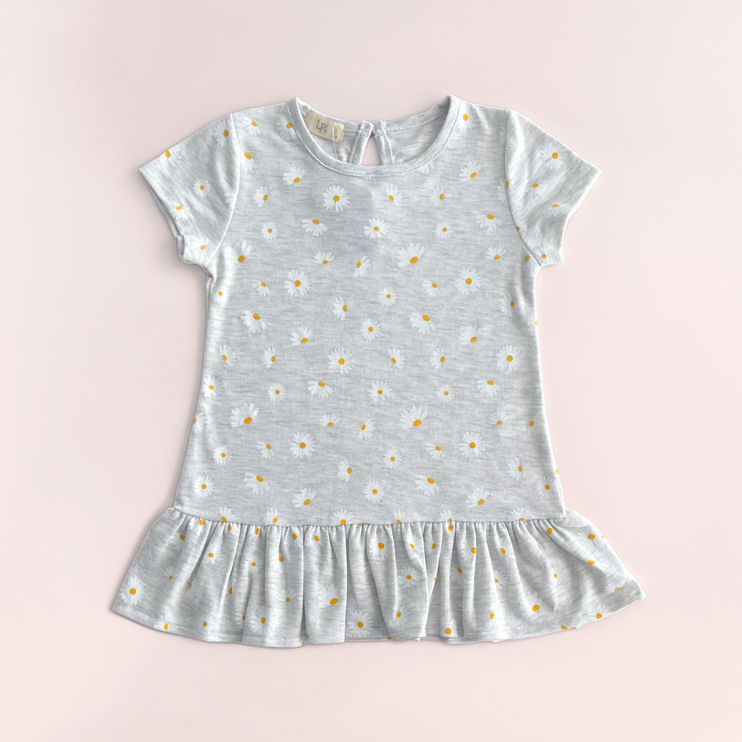 Polo Niña Daisy (Gris) 100% Algodón - Le Petit Company