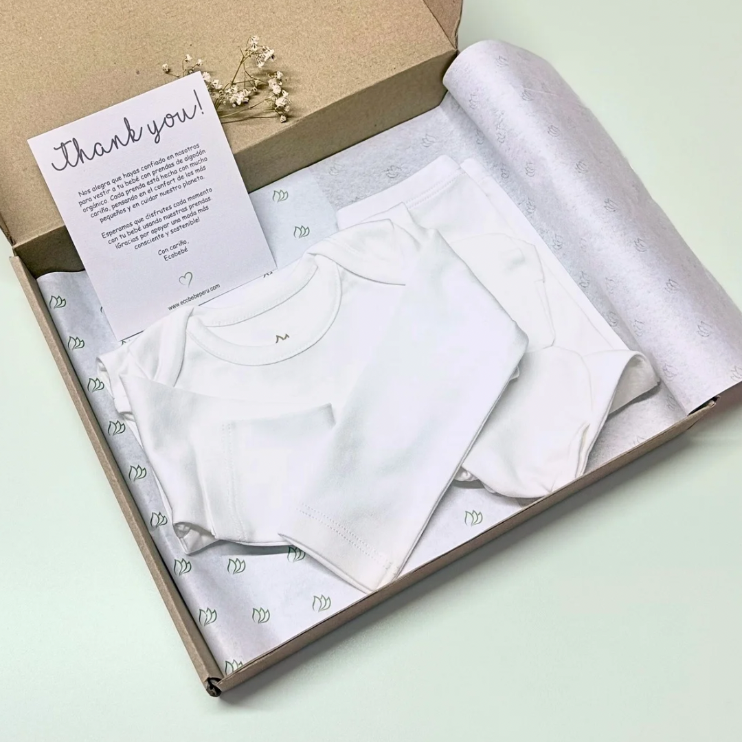 Regalo Bebé Baby Shower Ecobebe Algodon Organico