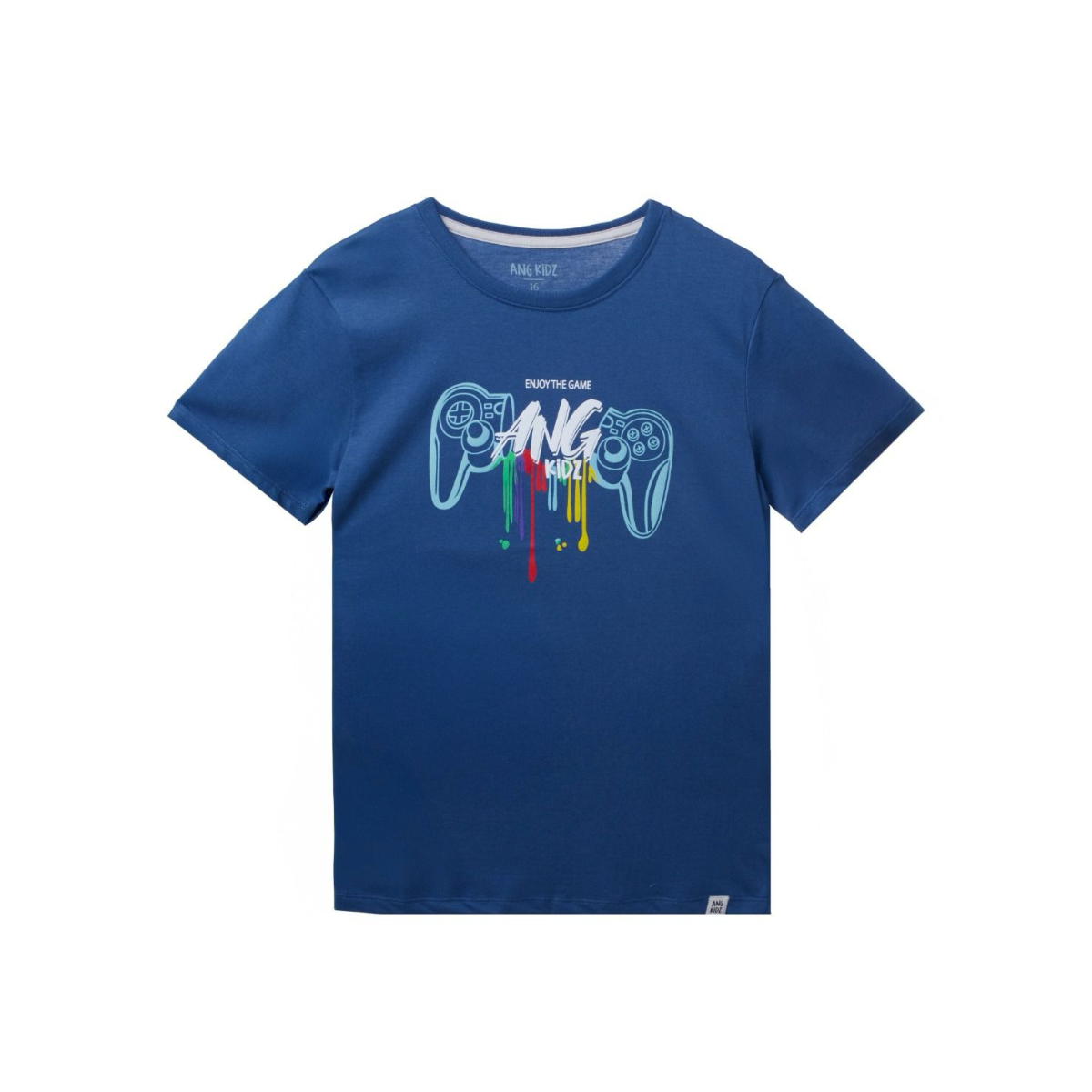 Polo Niño Gamer - Azul (100% algodón)