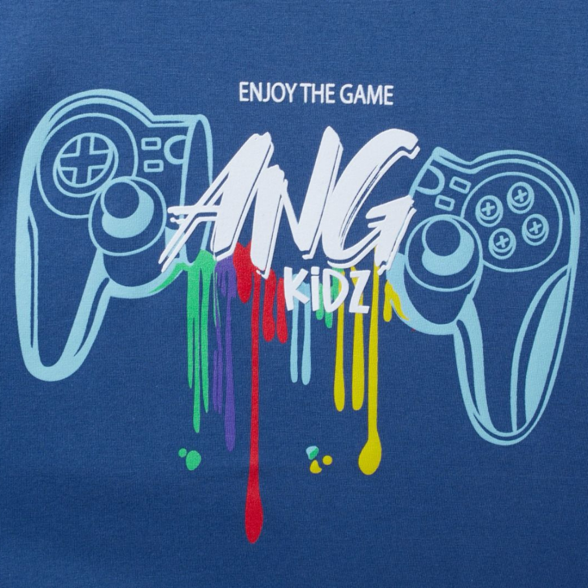 Polo Niño Gamer - Azul (100% algodón)