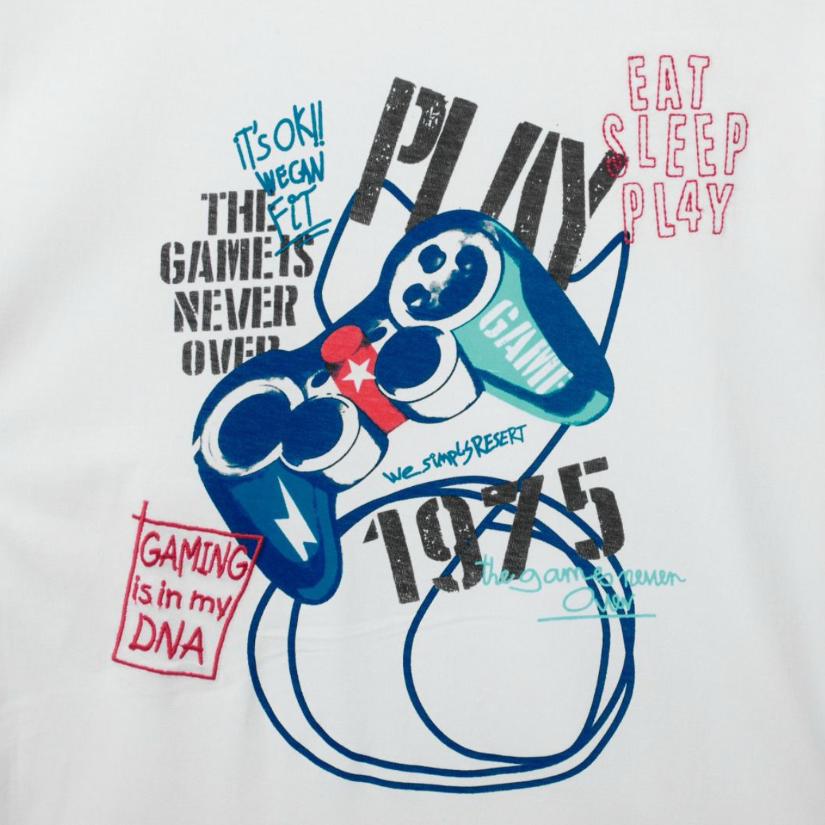 Polo Niño Gaming - Blanco (100% algodón)