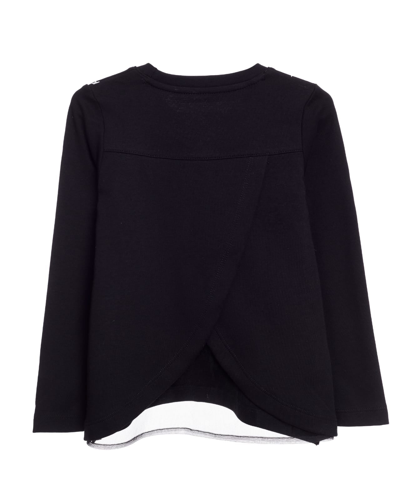 Polo Niñas Stars Negro - 100% Algodón