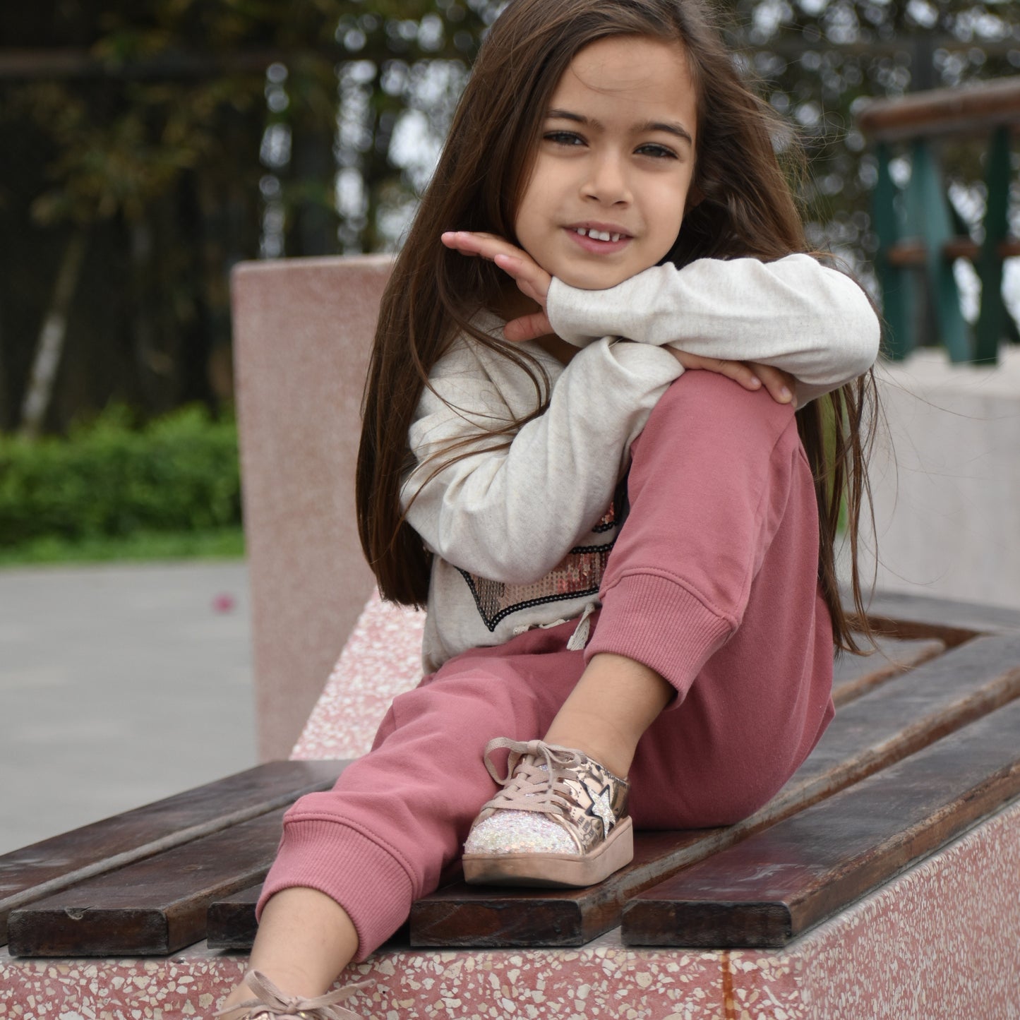 Joggers Niña Niño Rosa Malva - sin bolsillos (algodón) - Le Petit Company
