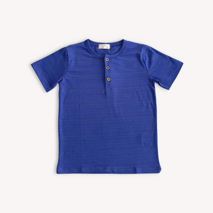 Polo Niños T-Shirt Azul (100% algodón) - Le Petit Company
