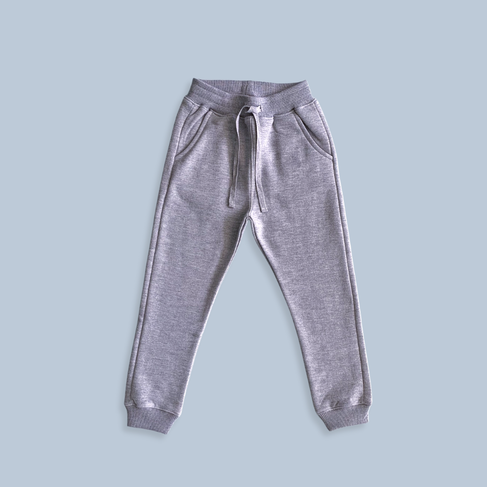Jogger Niña Niño Gris Melange (Afranelado - 100% algodón) - Le Petit Company