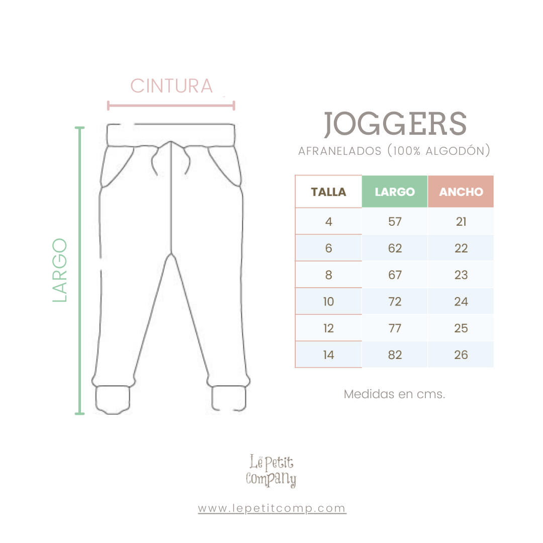 Jogger Niña Niño Cemento (Afranelado - 100% algodón) - Le Petit Company