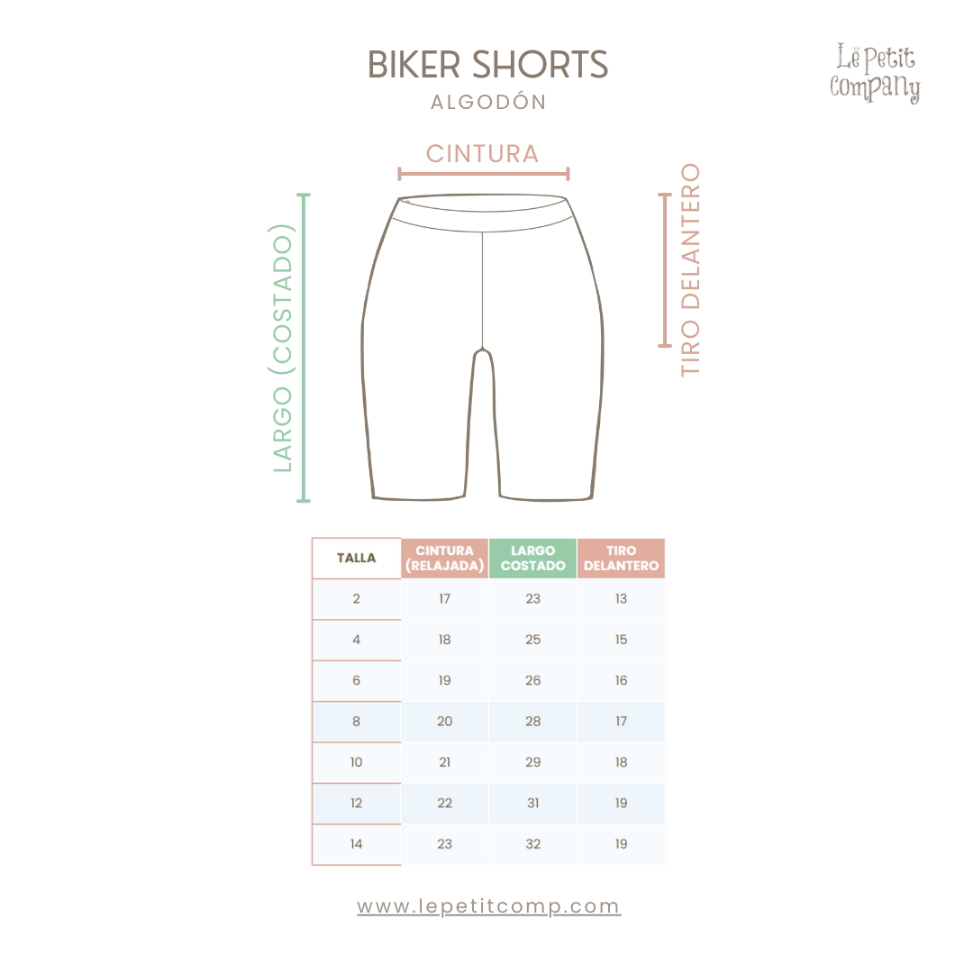 Biker Shorts Niñas Blanco (algodón) - Le Petit Company