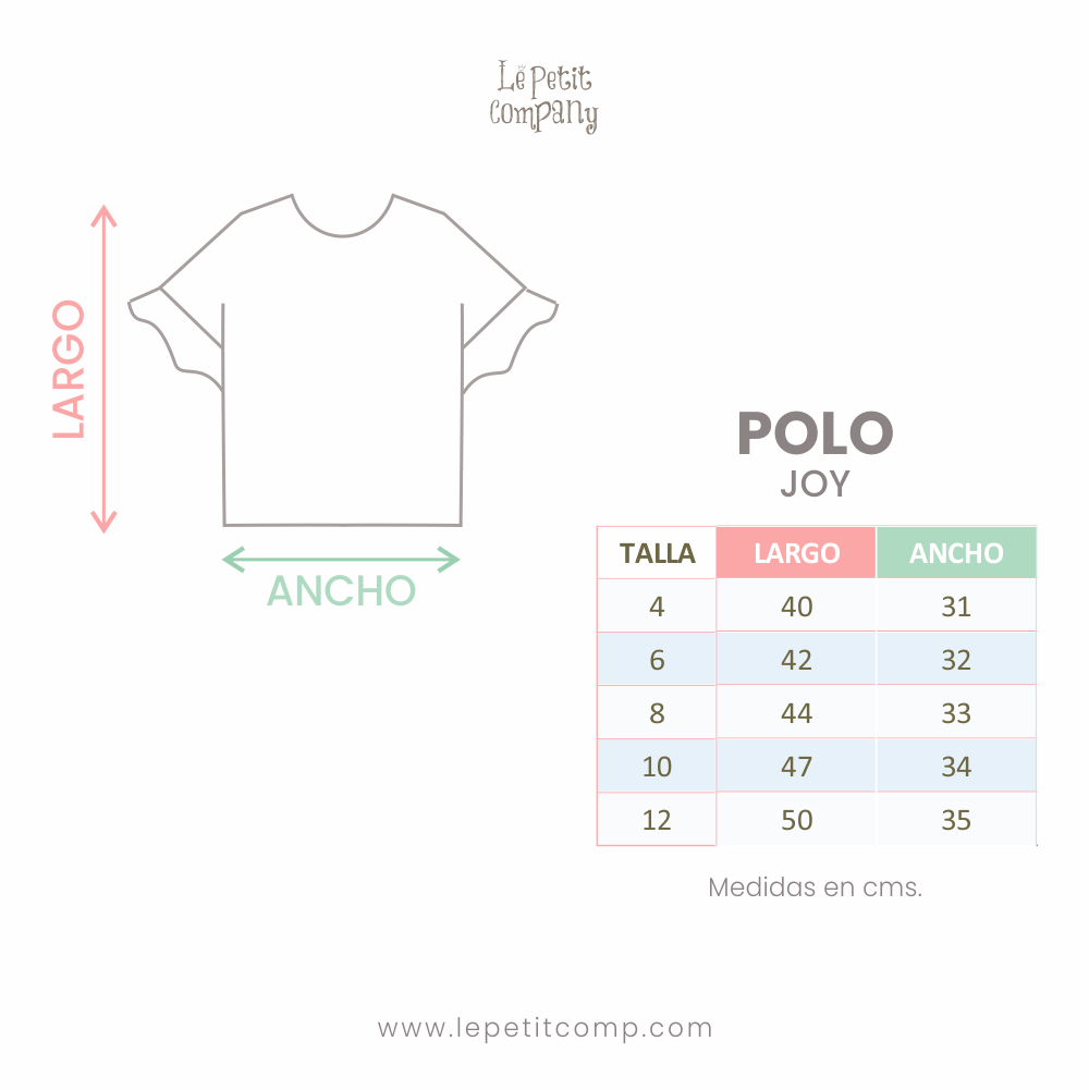 Polo Niña Joy Blanco (100% algodón) - Le Petit Company