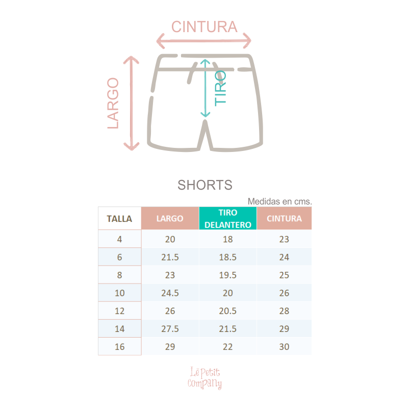 Short Niña Naranja Flúor - Le Petit Company