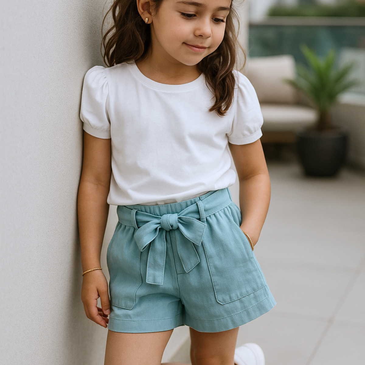 Short Niña Lazo Menta