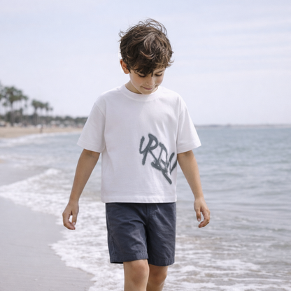 Polo Niño Boxy Urbn Blanco – 100% Algodón