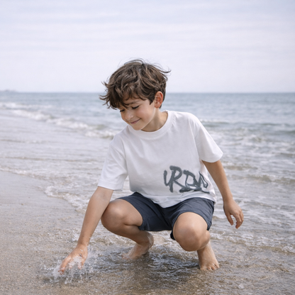 Polo Niño Boxy Urbn Blanco – 100% Algodón