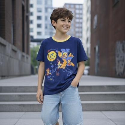 Polo Niño Speed Azul – 100% Algodón