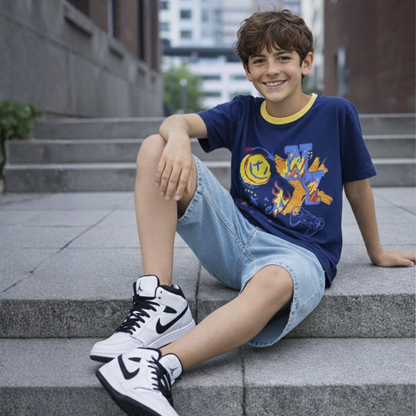 Polo Niño Speed Azul – 100% Algodón