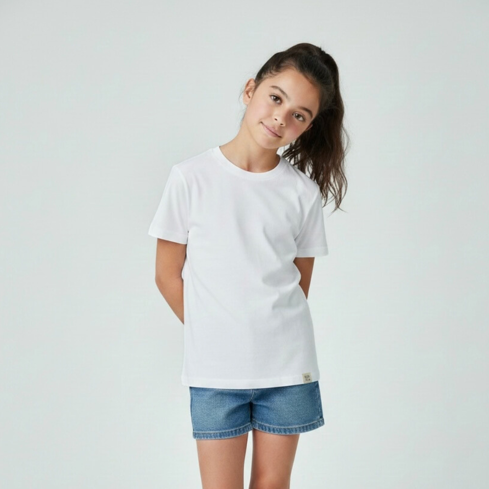 Polo Niño Niña Algodón - Blanco