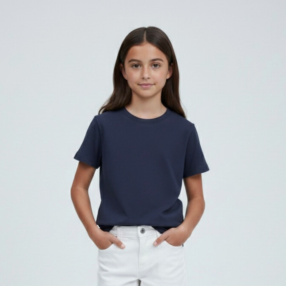 Polo Niño Niña Algodón - Azul