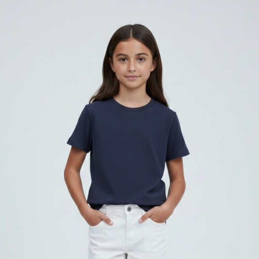 Polo Niña Niño Algodón - Azul