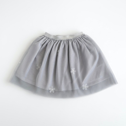 Falda Tutú Gris Plata Niña (Interior Algodón)