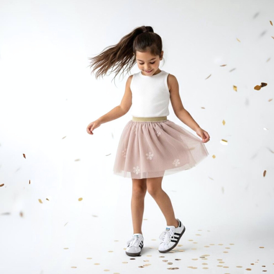 Falda Tutú Champagne Niña (Interior Algodón)