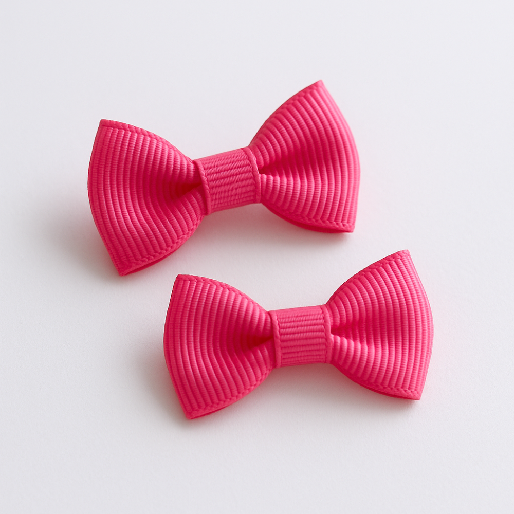 Mini Ganchos Cabello Niña Hot Pink (2 unidades)